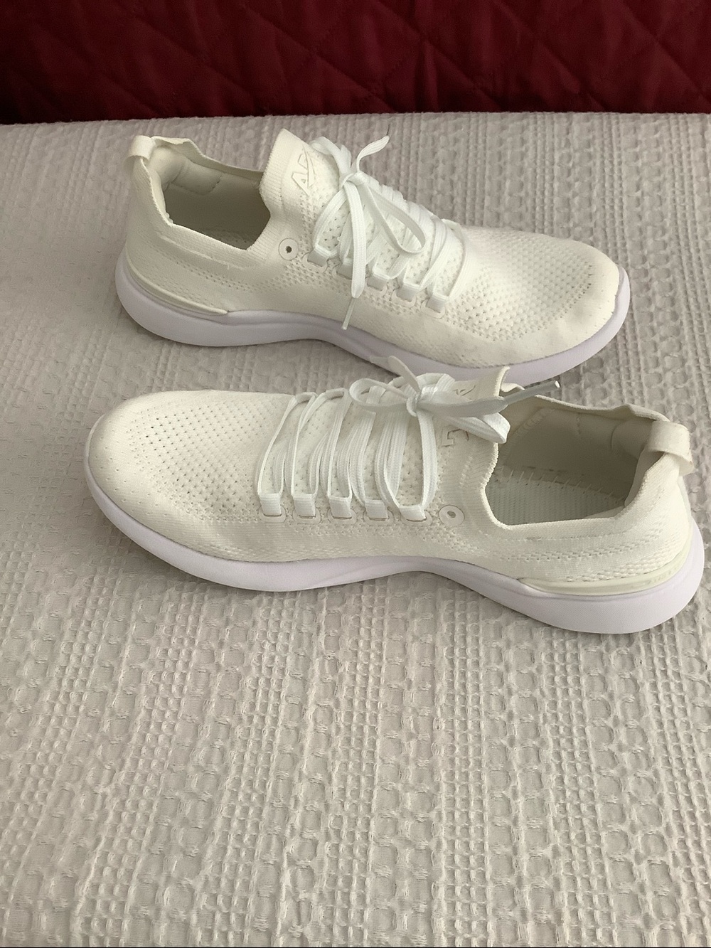 APL TechLoomBloom Women’s White Knit Slip-On Sneakers